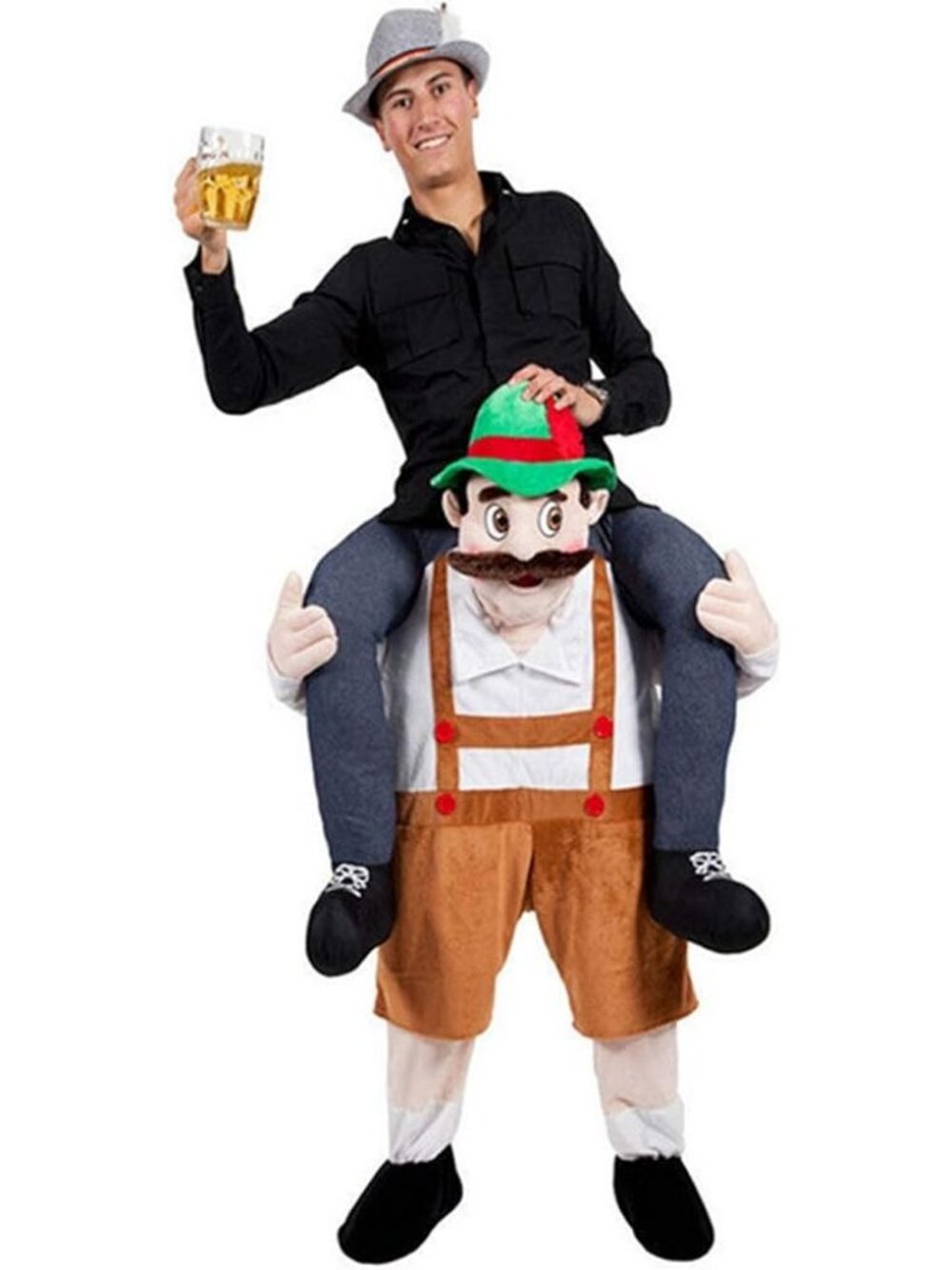 Carry Me Oktoberfest Beer Man Costume For Adults OS